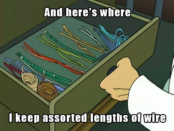 Different lengths of wire